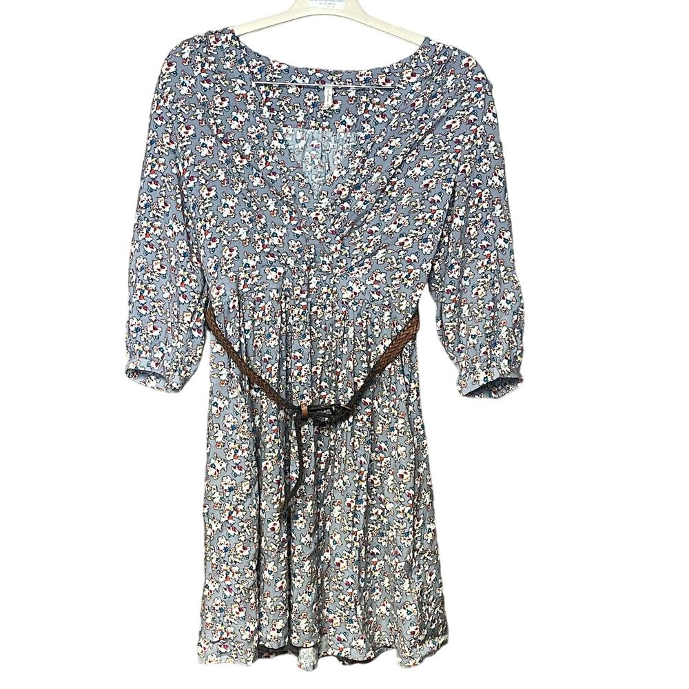 Willow and Clay floral dress belted lightweight cowgirl mini size medium